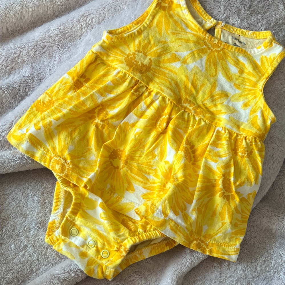 Carter's Yellow Sunflower bodysuit